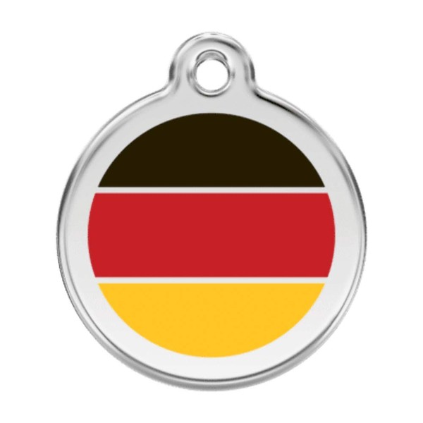 RedDingo enamel pet id tag, large, "Germany"