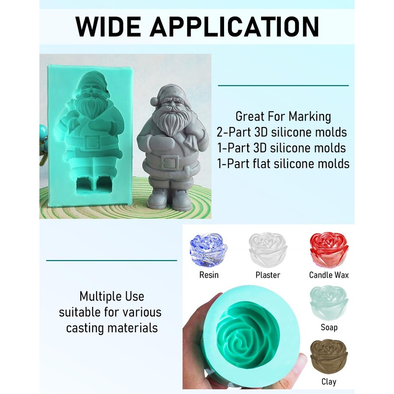 Nicpro 80 oz Silicone Mold Making Kit 20A, Platinum Liquid