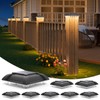 Solar Post Cap Lights Outdoor 8pack - Downward Lighting Waterproof
