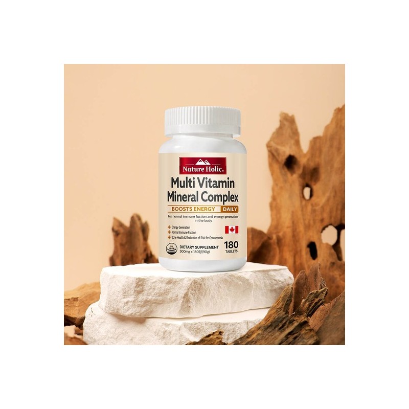 Natureholic Multivitamin & Mineral Complex 1 bottle (180 tablets), 6-month