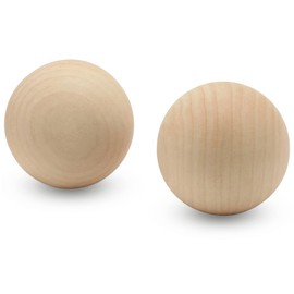 4 inch Round Wooden Balls for Crafts, Unfinished and Smooth Round Birch Hardwood Ball, and Wooden Sphere, by Woodpeckers