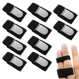 FunnAura 10PCS Pinky Finger Splints, Breathable Finger Straps for Broken Fingers, Mallet Curled Fingers