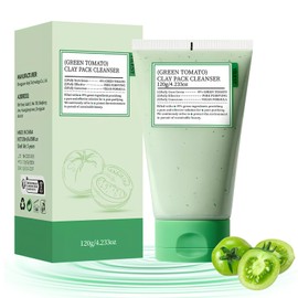 Green Tomato Clay Mask,Green Tomato Clay Mask Cleanser,Mascarilla De Arcilla Para CaraDeep Cleansing Mask,Sebum  Clogged Pore Care, Apta para Hombres 