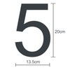 MOLVCE House Number, Anthracite, Stainless Steel, Height 20 cm, RAL