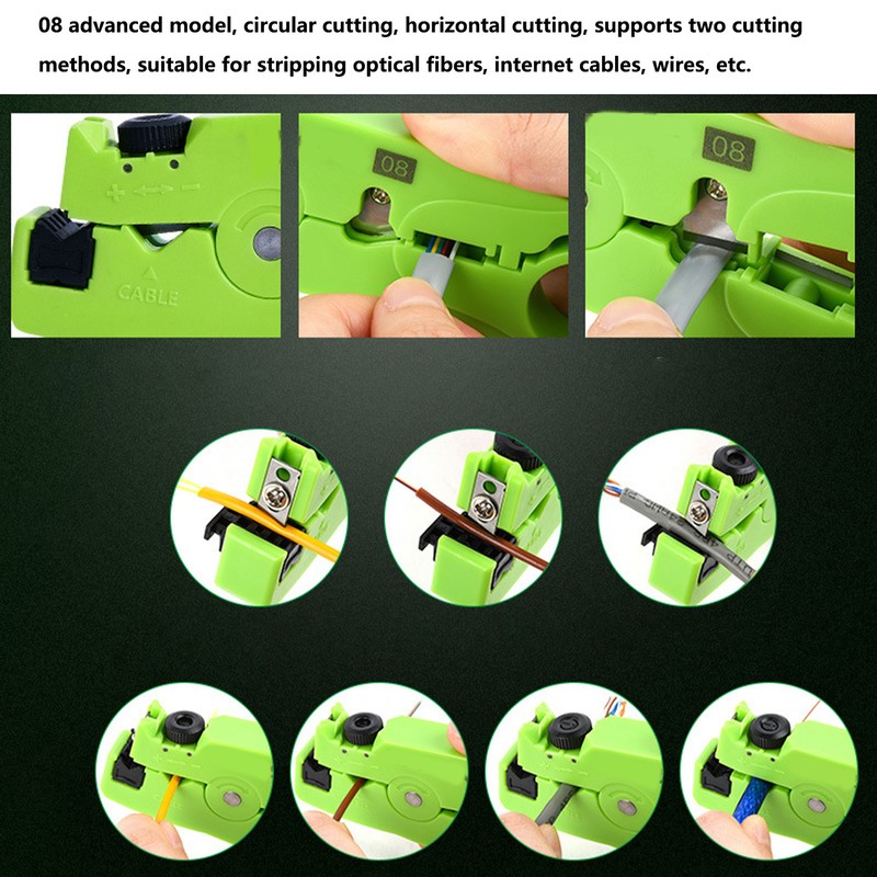 Wire Stripper Adjustable Blade Depth Two Cutting Methods Incisive Blade