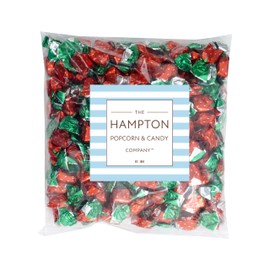 Strawberry Candy Bon Bons Hard Candy, 2 Pound Bulk Candy (Approx. 150 pcs.), Individually Wrapped Strawberry Filled Candy, The Hampton Popcorn & Candy Company