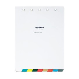 Carstens Heavy Duty Plastic Dividers, 9-Tab, Multi-Color, Blank, for Top-Opening 2-Ring, 3-Ring and 5-Ring Binders