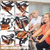 Pack of 4 Bicycle Pedals Clips, Adjustable Toe Straps, Adjustable