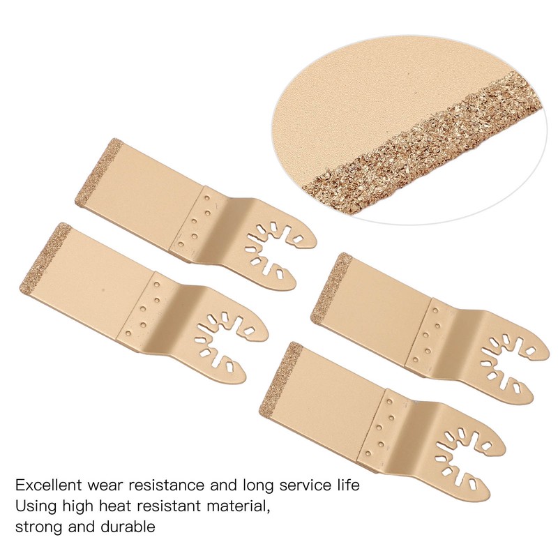 4PCS Oscillating Saw Blade Diamond Cemented Carbide 1.3in Wood Multitool