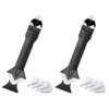 2 Pack 3-IN-1 Caulk Tool for Removal and Application, for