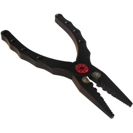 P-Line Aluminum FISHING Plier Tungsten Carbide Cutter 6.5" case belt pouch clip