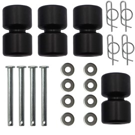 UcarSoon GMNR925 GL1 4 Pack Rollers Parts Washer Pins Rings Replacement for Trailer Tailgate Easy Lift Gate etc Lift Assist (Black)