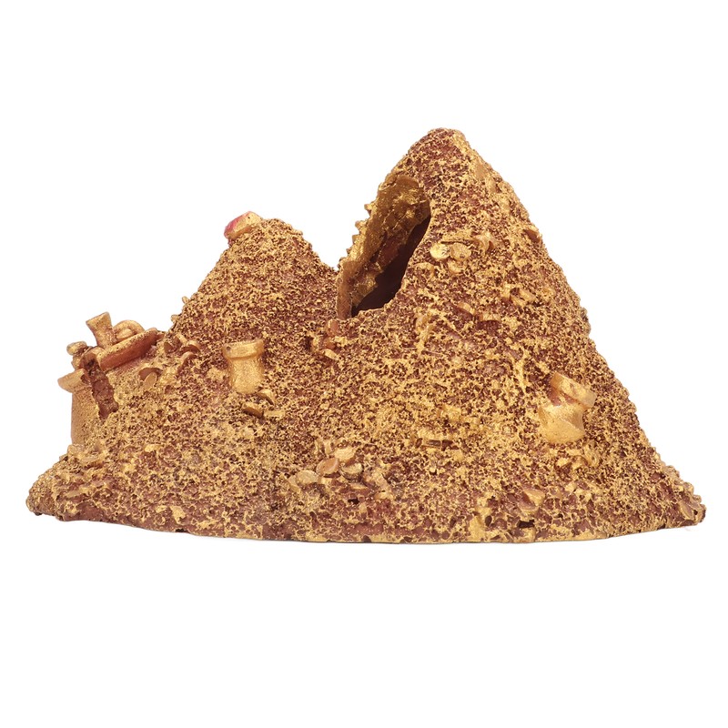 Fish Tank Gold Mountain Simulation Resin Aquarium Treasure Mountain Hideouts