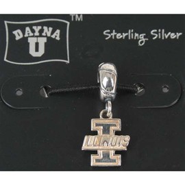 Dayna U Illinois Fighting Illini Sterling Silver Charm Bead
