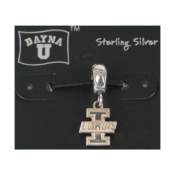 Dayna U Illinois Fighting Illini Sterling Silver Charm Bead