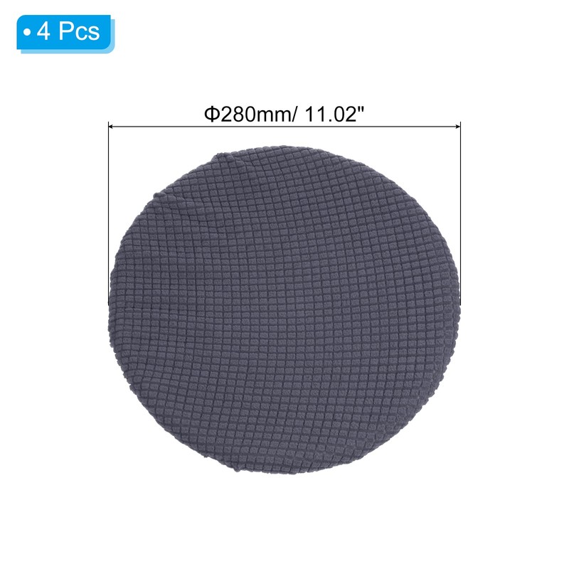 PATIKIL 11" Round Bar Stool Cover, 4 Pack Washable Elastic