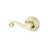Kwikset Lido Left-Handed Half-Dummy Lever with Protection in Polished Brass