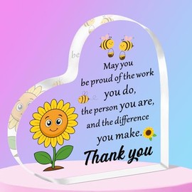 QMVMV Thank You Gifts for Colleague, May You Be Proud of the Work Do Farewell Resigning Employee Appreciation Acrylic Plaque Gift for Coworker Colleague