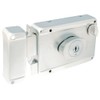 Lock L7725ATAIN Cerradura de sobreponer función ancla, acero inoxidable, llave