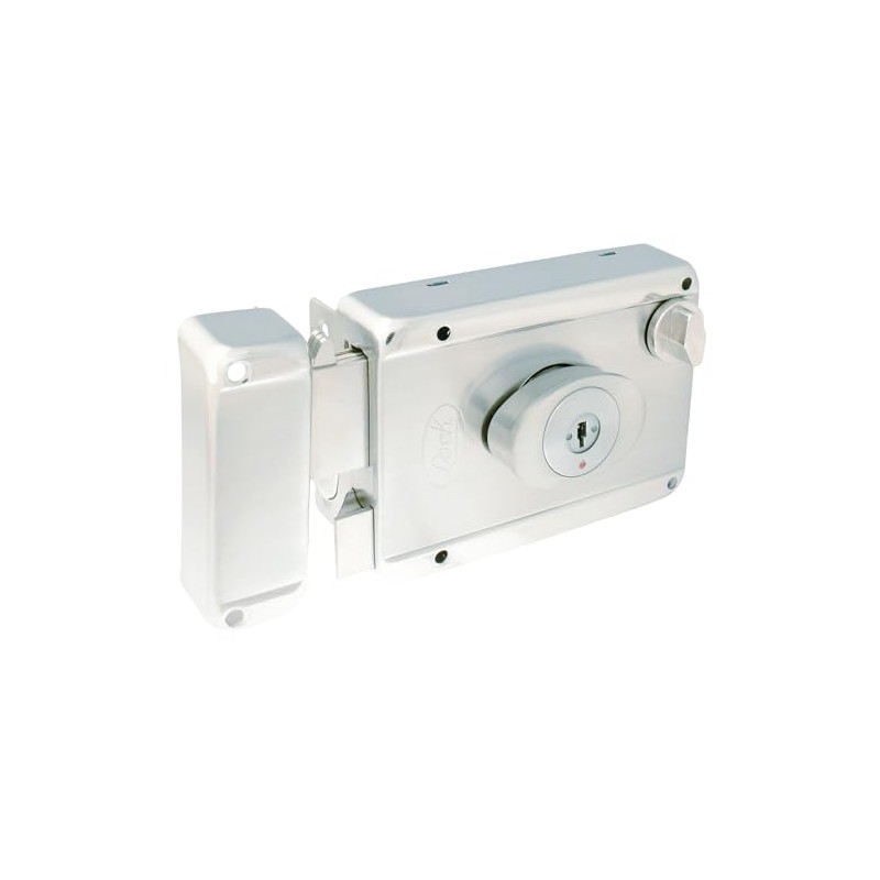 Lock L7725ATAIN Cerradura de sobreponer función ancla, acero inoxidable, llave