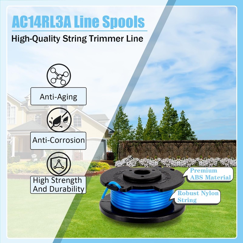 AC14RL3A Spool for Ryobi Weed Wacker String Replacement, 11ft 0.065"