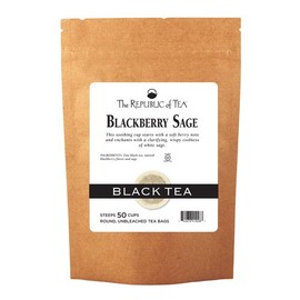 The Republic of Tea The Republic of Tea Blackberry Sage Black Tea, 50 Count, Gourmet Black Tea, Blackberry And Sage Blend