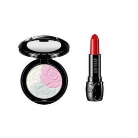 Anna Sui Beauty Lipstick + Blusher Highlight Rose Face Color 2-piece Set 001 Devil Black / 안나수이 뷰티 립스틱 + 블러셔 하이라이트 로즈 페이스 컬러 2종 세트 001 데빌블랙