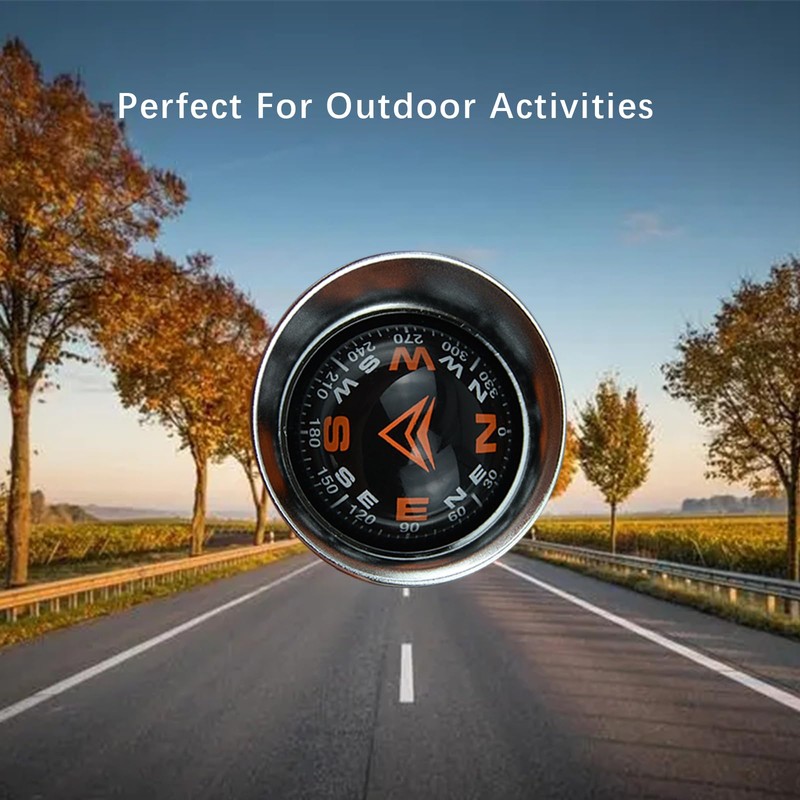 Black Adjustable Ball Night Vision Compass Boat Compass Dash Mount,