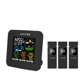 ACCUR8 YD8266WUK Weather Forecast Station - Incl. 3 Wireless Temperature & Humidity Sensors