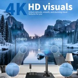 IGEAIIE 2025 Upgrade TV Aerial, Indoor TV Aerial HD for Smart TV with Signal Booster, Indoor aerial Strong Signal Support 4K 1080P Freeview Channels, TV Antenna Long Range With Magnetic Base