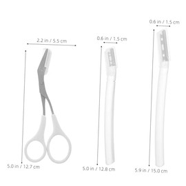 1set Women Eyebrow Kit Brow Razor Set Scissors Comb Brush for Home Grooming and Sensitive Skin