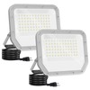 2 Pack Super Bright 6500k 10000lm LED Flood Lights Outdoor,100w