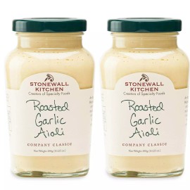 Stonewall Kitchen Roasted Garlic Aioli 10.25 Ounce Pack of 2 Gourmet Condiment
