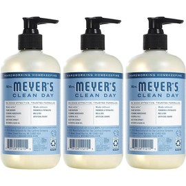 MRS. MEYER'S CLEAN DAY Hand Soap, Made with Essential Oils, Biodegradable Formula, Rain Water, 12.5 fl. oz - Pack of 3 Nail Scented Aloe Bunny Fragrance Olive - Scent: Apple