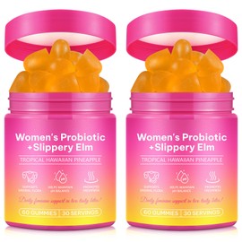 2 Pack Vaginal Probiotics Gummies for Feminine PH Balance, Vaginal Hydrating, Promoting Vaginal Flora Health, Fresh Odor with Prebiotics & Lactobacillus Probiotic, Hawaiian Pineapple, Plant Based