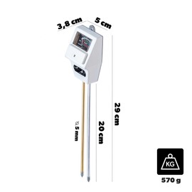 KADAX 3-in-1 Bodenmessgerät mit Feuchtigkeitsmesser, pH-Wert-Tester und Lichtmessung, Boden Messgerät, Feuchtigkeitsmessgerät, Bodenfeuchtemesser für Pflanzen