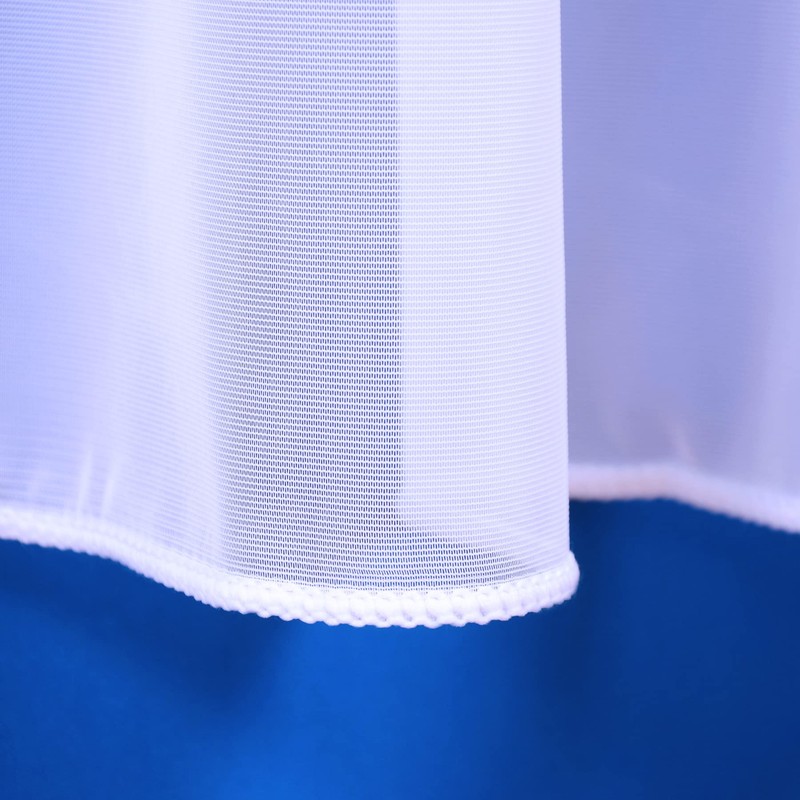 The Textile House Sue White Plain Lead Weighted Voile Net