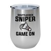 Badminton SIlver Edition Wine Tumbler 12oz - Shuttlecock sniper game