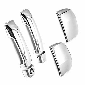 PAKCEEINC ABS Chrome Plated Door Handle Cover Trims for Toyota Tundra Years of 2007-2015 Double Cab