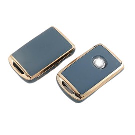 ontto TPU Car key case cover Fit For Mazda 3 Axela CX-3 CX-30 CX-50 CX-60 CX-90 MX5 CX-5 MX30 CX8 CX9 Remote Key Shell Holder bag keychain keyring Accessories Protective decoration 4 buttons Grey