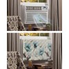 Spring Indoor Air Conditioner Covers, Retro Turquoise Flowers Floral Butterfly