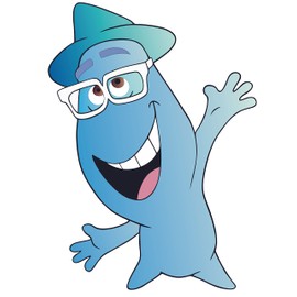 Wall Decal: Movie Character with Glasses Artwork Design Vinyl - Joe Gardner Dead Form from Animated Feature Film for Nursery and Kid's Room Vinyl Decoration - 20" x 27"