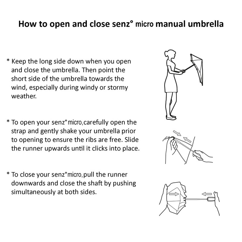 Senz ° Micro Foldable Storm Umbrella Passion Red, Passion Red,