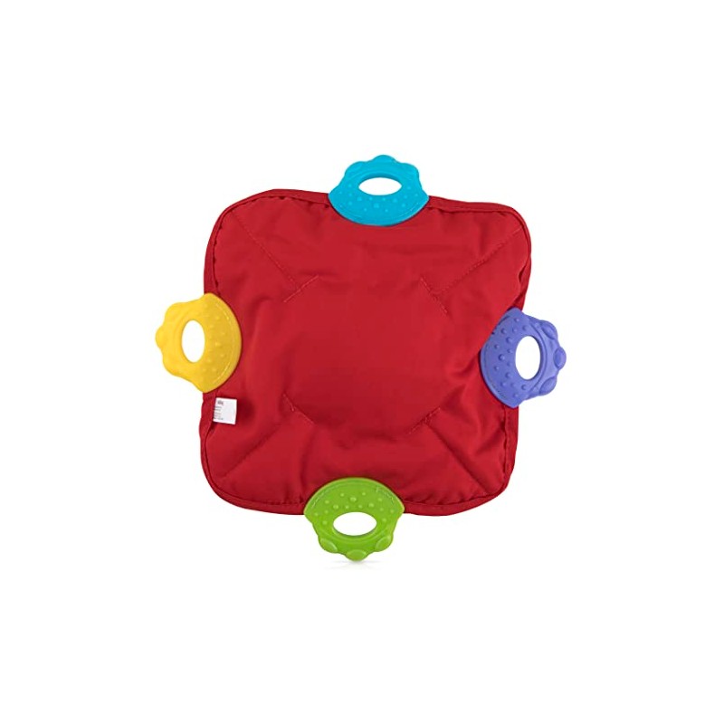 Nuby Teething Blankie Lion, Red, 1 Count