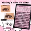 Wispy Lash Clusters Natural Eyelashes Individual C Curl 260pcs Manga