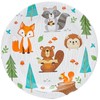 Creative Converting Wild One 8ct Woodland Animals Dessert Plate, Multi-Colour, 7-Inch