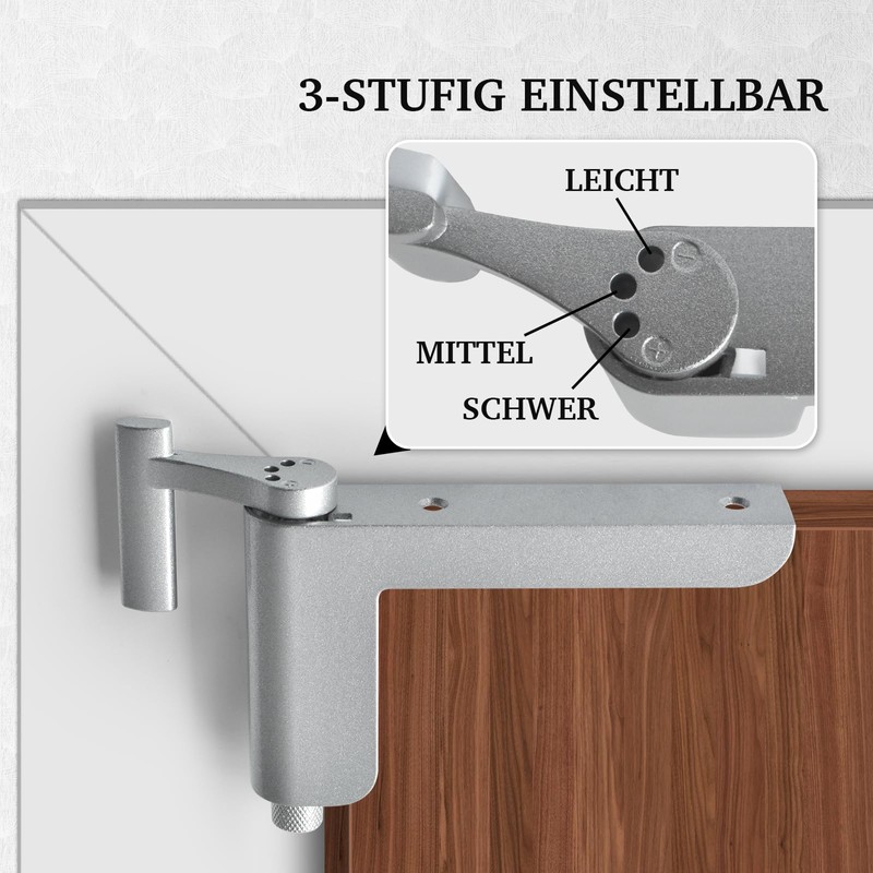 Door Closer No Drilling, MARIE Door Closer Automatic for Light