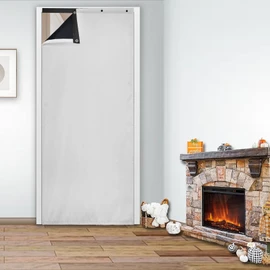 Anlawu100 Winter Thermal Insulated Sound Proof Thick Curtains Insulated Insulation Window Coverings Door Cover for Winter Doorway Home LJ-20 White 100 x 210 cm