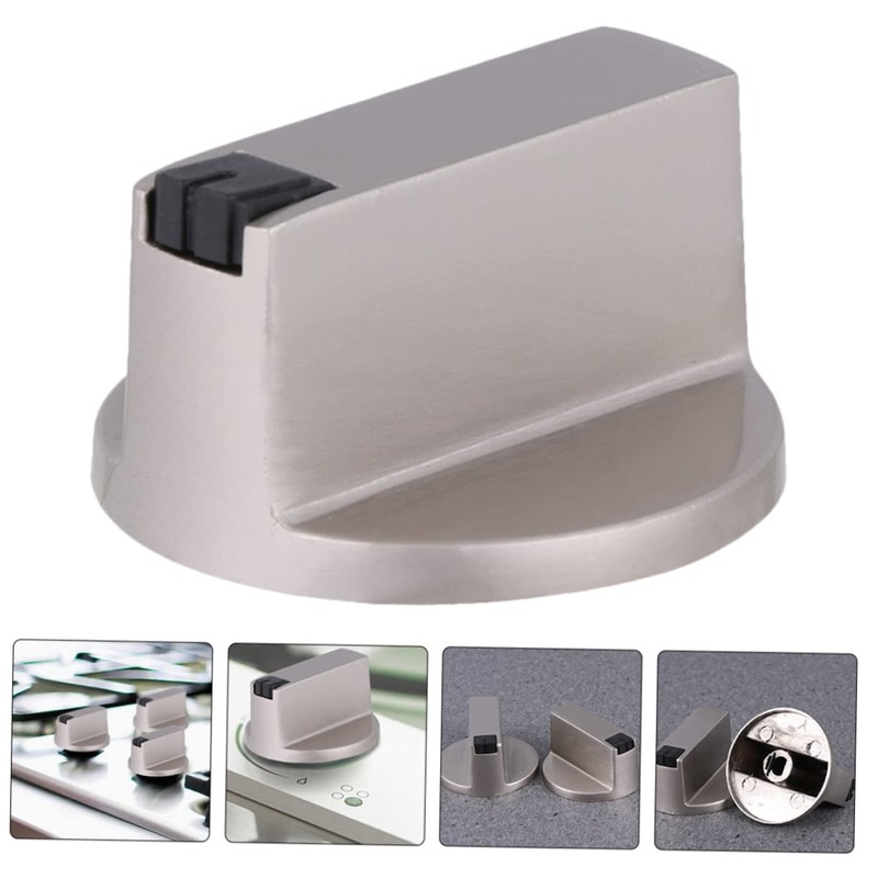 Tofficu 4Pcs Gas Stove Knobs Replacement Metal Switch Control Knobs