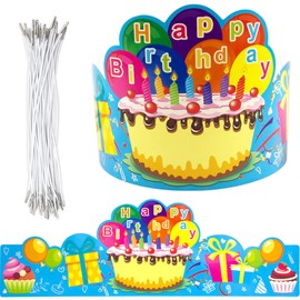 Fancy Land Coronas de cumpleaños para niños, para cumpleaños, familia, aula, escuela, VBS, suministros de fiesta, paquete de 30 artículos imprescindibles para el aula, jardín de infantes, preescolar y preescolar